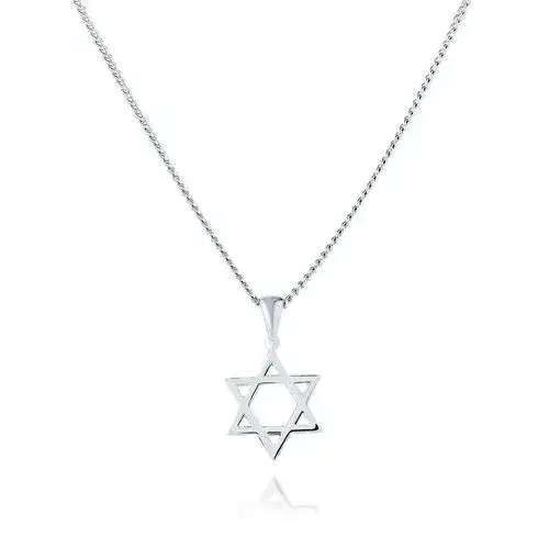 שרשרת תליון מגן דוד קלאסית לגבר כסוף